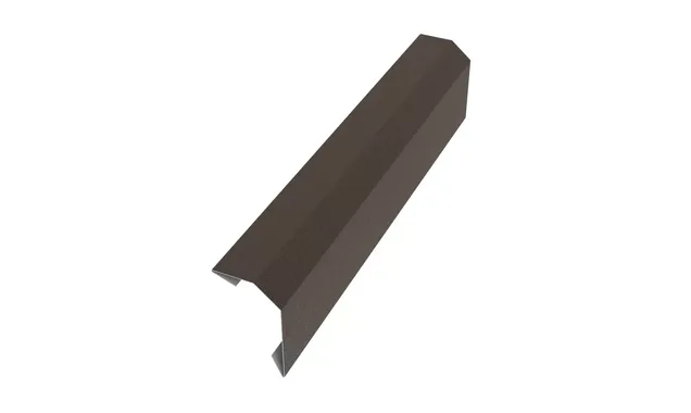 Aquasystem Планка пристенная в штробу, 0,45 мм Glance Zn 140 (Россия) RR 32 (т-коричневый)