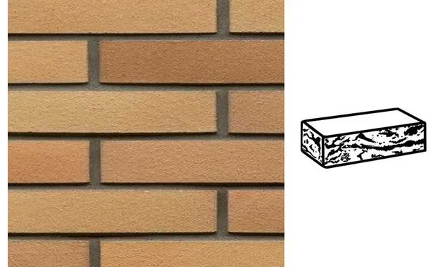 Кирпич клинкерный Muhr 06 Hellbraun-bunt готик, 240х90х40 мм