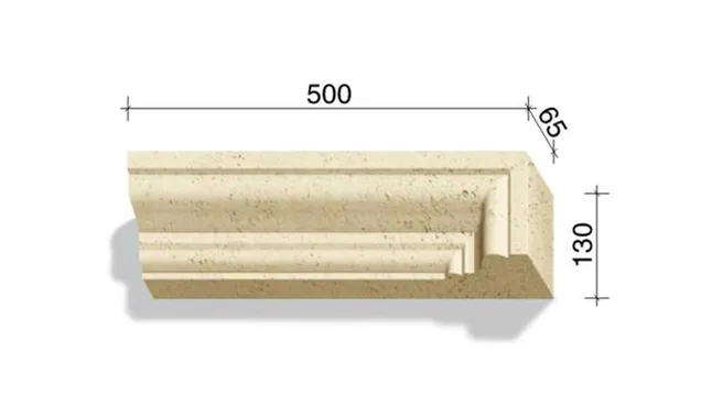 Угловой элемент для наличников и карнизов White Hills Тиволи 722-12, 500*65*130