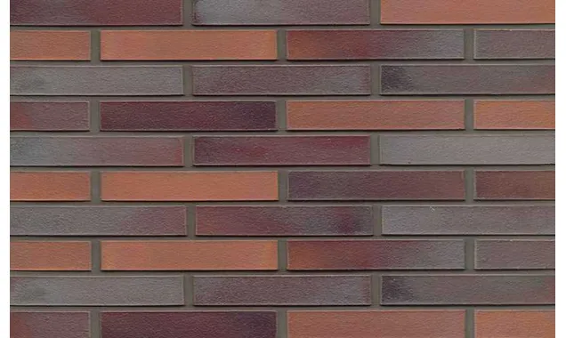 Кирпич клинкерный Muhr 12 Blaurot-bunt гладкий, 240х90х40 мм