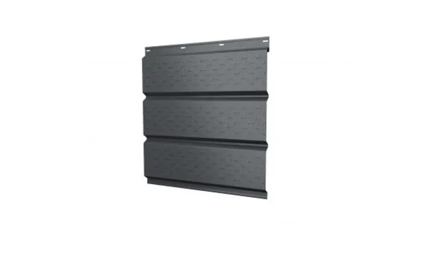 Софит металлический центральная перфорация 0,5 PurPro Matt 275 с пленкой RAL 7024 мокрый асфальт