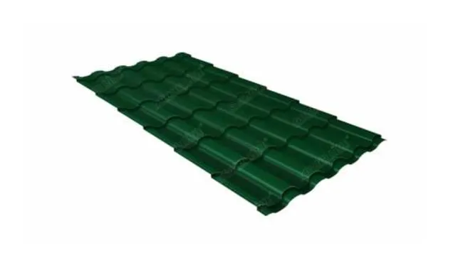 Металлочерепица Grand Line Kredo 0,45 Drap RAL 6005 Зеленый мох