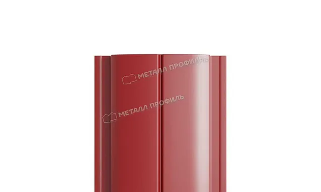 Штакетник Металл Профиль ELLIPSE-T 0,4 Полиэстер RAL3011 Коричнево-красный
