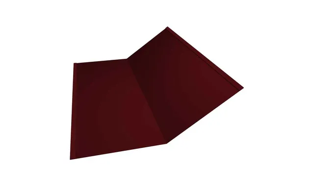 Планка ендовы нижней 300х300 0,45 PE с пленкой RAL 3005 красное вино