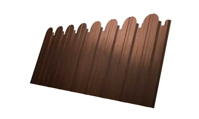 Профлист фигурный Grand Line C10A 0.45 Print Elite Choco wood