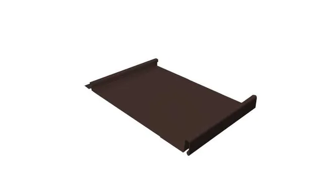 Фальцевая кровля Кликфальц Grand Line 0,5 GreenCoat Pural BT, matt RR 887 Шоколадно-Коричневый