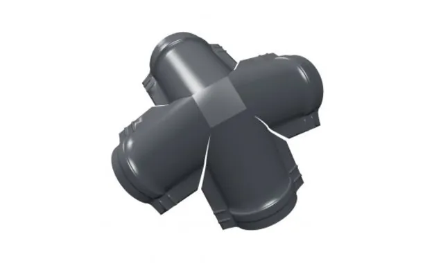 Четверник конька малого полукруглого Rooftop Matte с пленкой RAL 7016 антрацитово-серый