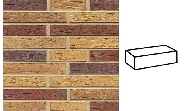 Кирпич клинкерный Muhr 19 Rubinbeige nuanciert гладкий, 290х90х40 мм