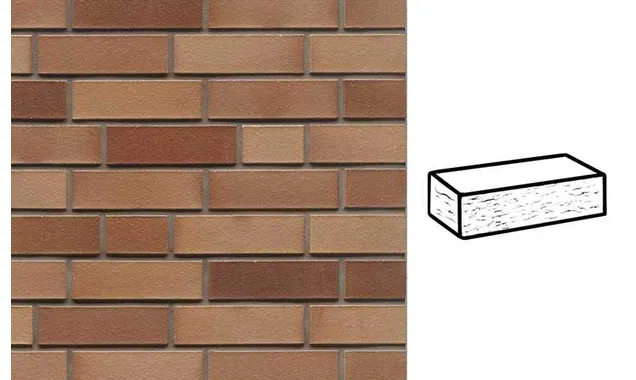 Кирпич клинкерный Muhr 34 EG Grau nuanciert Edelglanz рустик, 240х115х71 мм