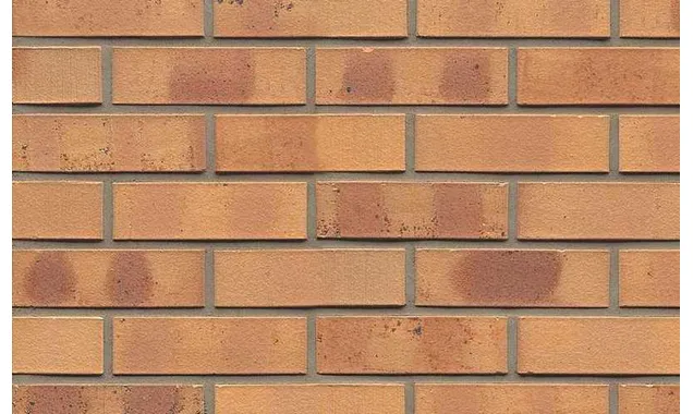 Кирпич клинкерный Muhr 06 K Hellbraun-bunt Kohle гладкий, 250х120х65 мм