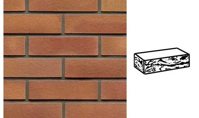 Кирпич клинкерный Muhr 08 Lachsrot готик, 250х120х65 мм