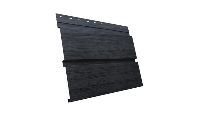 Металлический софит Квадро брус без перфорации 0,45 Print Premium Silver Wood