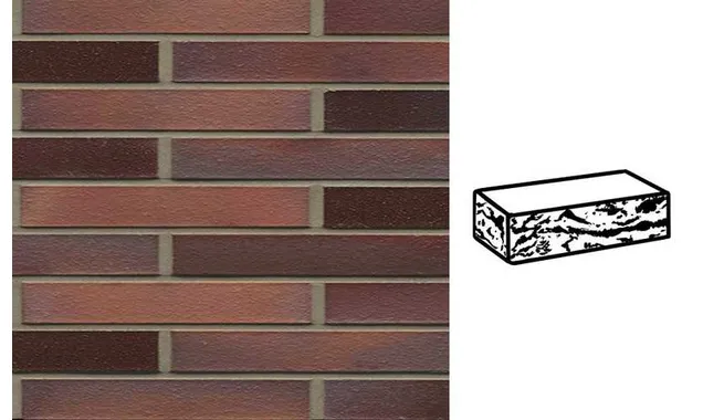 Кирпич клинкерный Muhr 04 Rotbraun-bunt готик, 290х90х40 мм