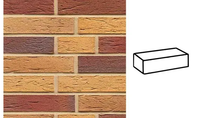Кирпич клинкерный Muhr 19 Rubinbeige nuanciert гладкий, 240х115х52 мм