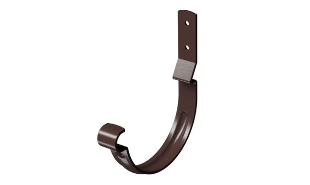 Карнизный крюк короткий (гнутый) STAL PREMIUM, шоколад