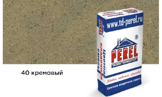 Цветной кладочный раствор PEREL SL 5040 кремовый зимний, 50 кг