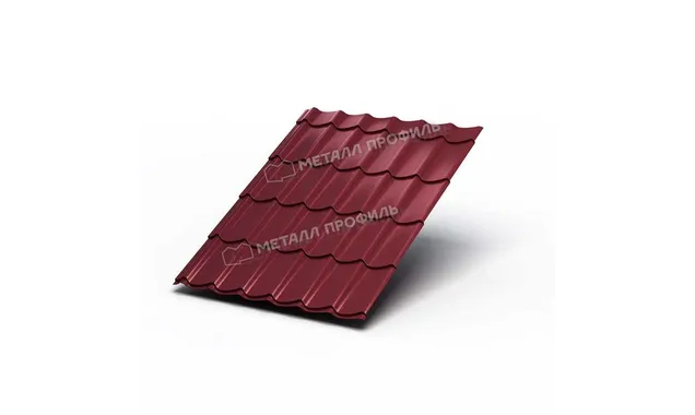 Металлочерепица Металл-Профиль Монтеррей 0,5 PURMAN® RAL 3005 Красное вино