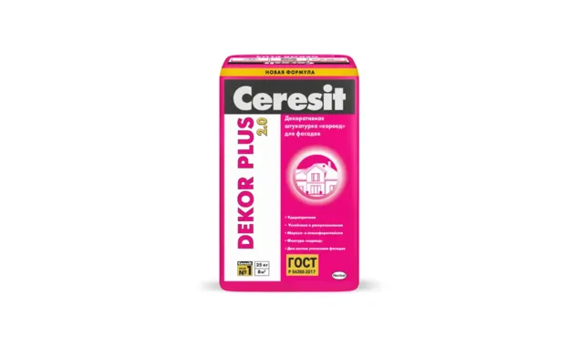 Декоративная штукатурка Ceresit DEKOR PLUS 25 кг