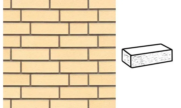 Кирпич клинкерный Muhr 35 Creme nuanciert рустик, 240х55х71 мм