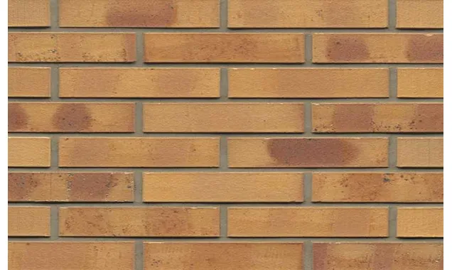 Кирпич клинкерный Muhr 06K Hellbraun-bunt Kohle гладкий, 240х90х40 мм