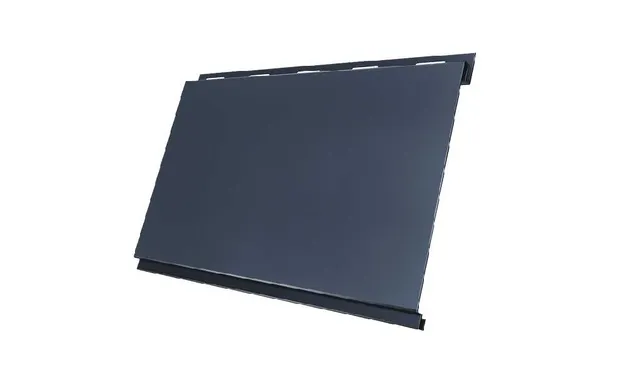 Металлический сайдинг Grand Line Вертикаль 0.5 мм classic Satin Мatt с пленкой RAL 7024 мокрый асфальт