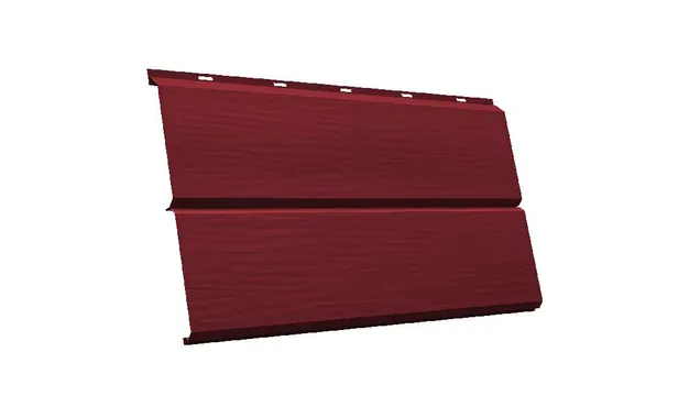 Металлический сайдинг Grand Line ЭкоБрус 0.45 мм 3D Drap RAL 3005 красное вино