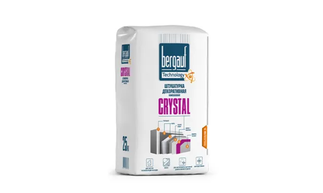 Декоративная штукатурка Bergauf CRYSTAL камешковая, 1,5 мм, зима, 25 кг