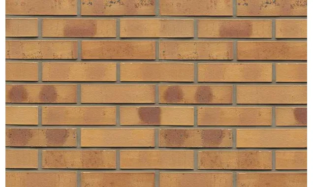 Кирпич клинкерный Muhr 06K Hellbraun-bunt Kohle гладкий, 290х90х71 мм