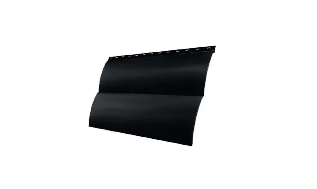 Металлический сайдинг Grand Line Блок-хаус 0.5 мм Satin RAL 9005 черный темный