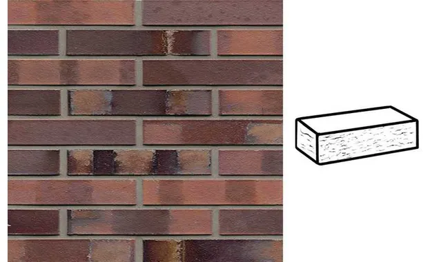 Кирпич клинкерный Muhr 04S Rotbraun-bunt Spezial рустик, 290х90х52 мм