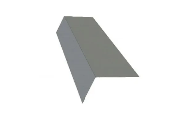 Планка карнизная широкая 100х85 0,45 PE с пленкой RAL 9006 бело-алюминиевый