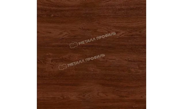 Планка карнизного свеса сложная 185х50х2000 (ECOSTEEL-01-МореныйДуб-0.5)