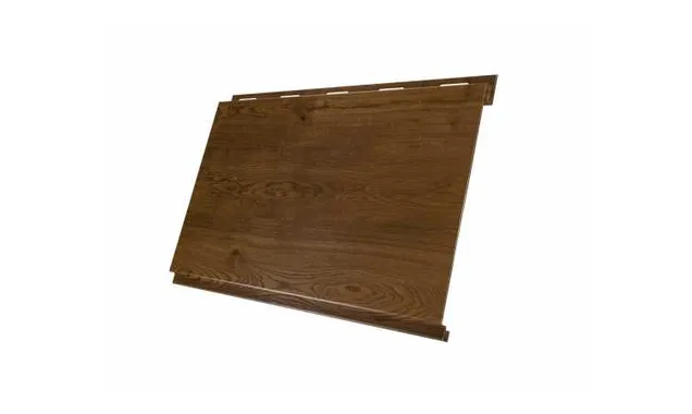 Металлический сайдинг Grand Line Вертикаль 0.45 мм classic Print-double Premium с пленкой Antique Wood