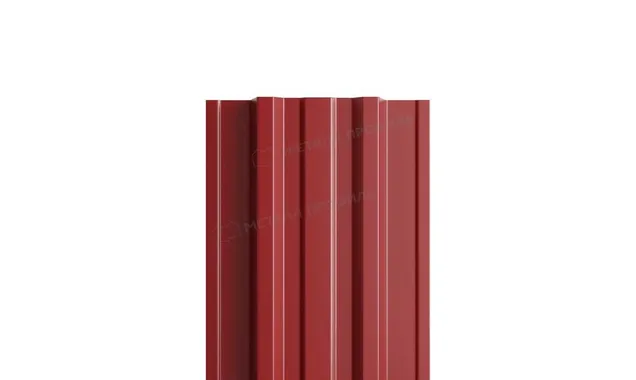 Штакетник Металл Профиль TRAPEZE-T 0,45 Полиэстер RAL3011 Коричнево-красный