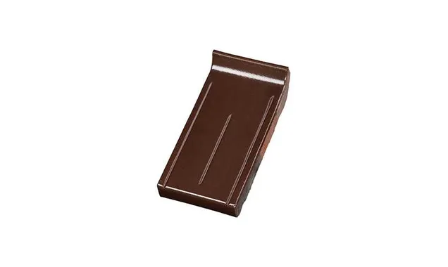 Клинкерный завершающий водоотлив Terca Dark brown глазурованный, 215*105*30 мм