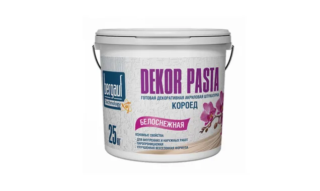 Готовая декоративная штукатурка Bergauf DEKOR PASTA короед, 25 кг
