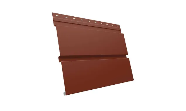 Металлический софит Квадро брус без перфорации 0,5 GreenCoat Pural BT, matt RR 29 красный (RAL 3009 оксидно-красный)