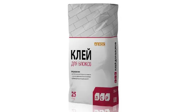 Клей для газобетонных блоков ЛСР зимний, 25 кг