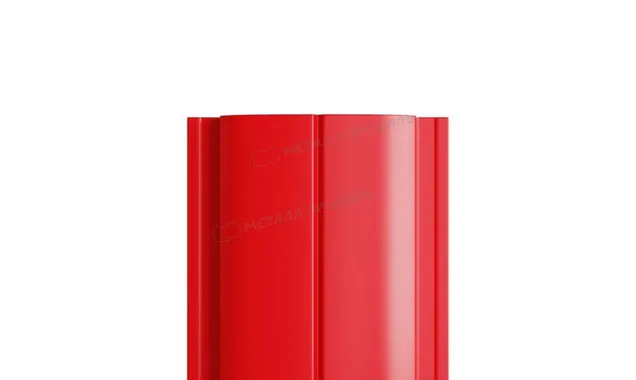 Штакетник Металл Профиль ELLIPSE-T 0,5 NormanMP RAL3020 Красный насыщенный