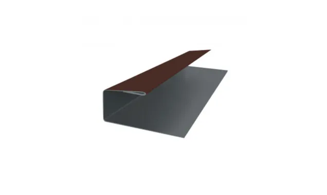 J-Профиль 12мм 0,5 Satin с пленкой RAL 8017 шоколад (2,5м)