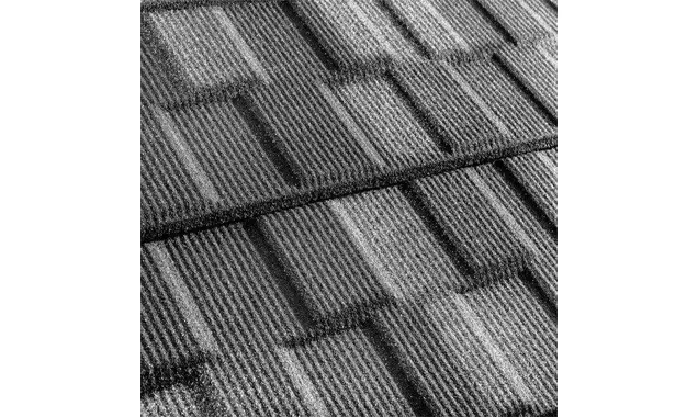 Композитная черепица Метротайл (Metrotile) серия MetroViksen, цвет серый, 1330х410 мм