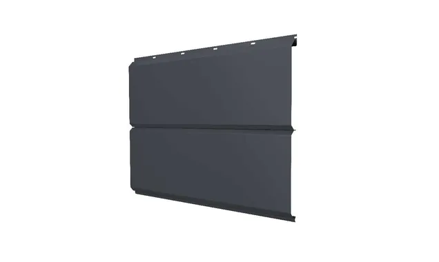 Металлический сайдинг Grand Line ЭкоБрус 0.45 мм Lite PE RAL 7024 мокрый асфальт