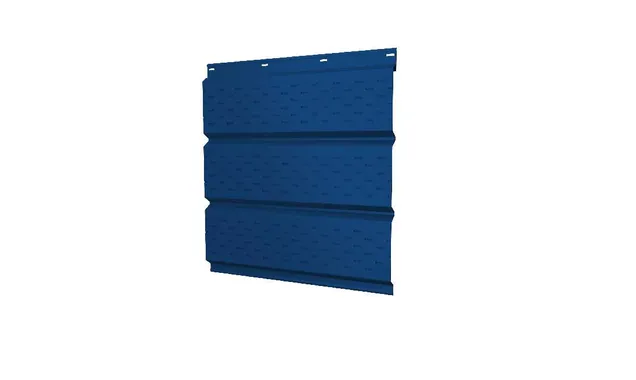 Софит металлический полная перфорация 0,5 Satin с пленкой RAL 5005 сигнальный синий