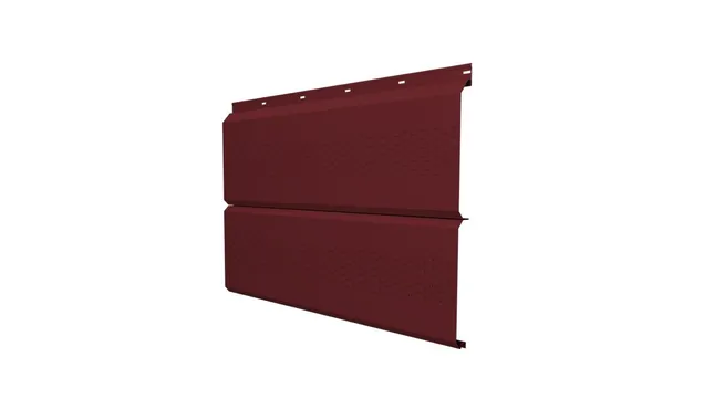 Софит ЭкоБрус с перфорацией 0,345 Grand Line 0,5 Satin с пленкой RAL 3005 красное вино