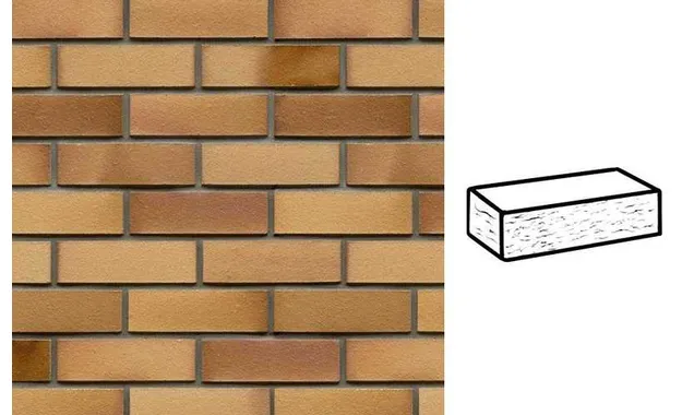 Кирпич клинкерный Muhr 06 EG Hellbraun-bunt Edelglanz рустик, 240х55х71 мм