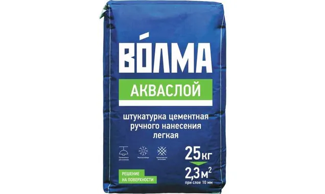 Штукатурка цементная ВОЛМА-Акваслой 25 кг