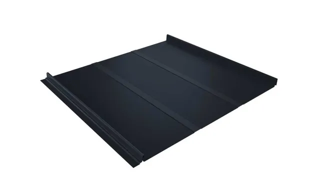 Фальцевая кровля Кликфальц Line Grand Line 0,5 Velur X RAL 7024 Мокрый Асфальт