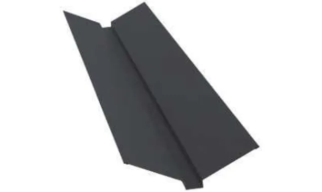 Планка ендовы верхней 115х30х115 0,5 Quarzit Pro Matt RAL 7016 антрацитово-серый