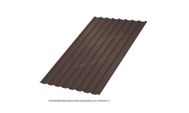 Профлист Металл Профиль МП20 0.5 PURMAN® RR 32 Темно-коричневый B