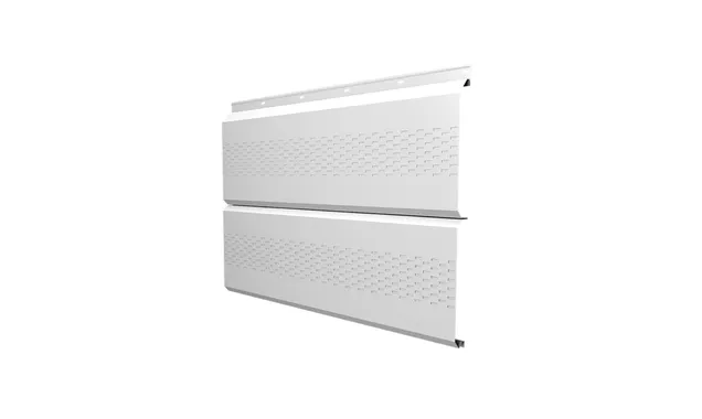 Софит ЭкоБрус с перфорацией 0,345 Grand Line 0,5 Satin с пленкой RAL 9003 сигнальный белый